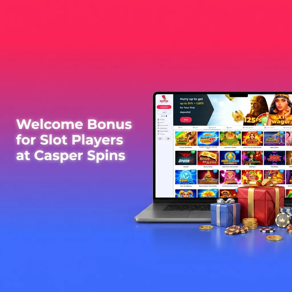 Casper Spins welcome bonus: 50% match up to £500 plus 125 free spins for new slot players on first deposit